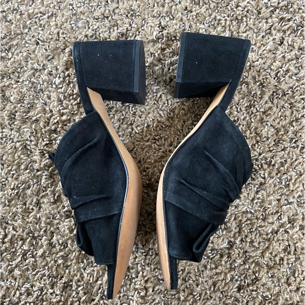 Halogen Womens black sandal heels size 7.5